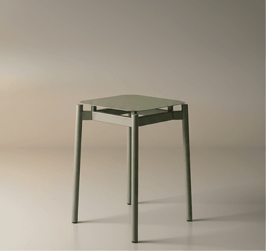 Stool Otto, banco bajo de diseño minimalista para interiores.