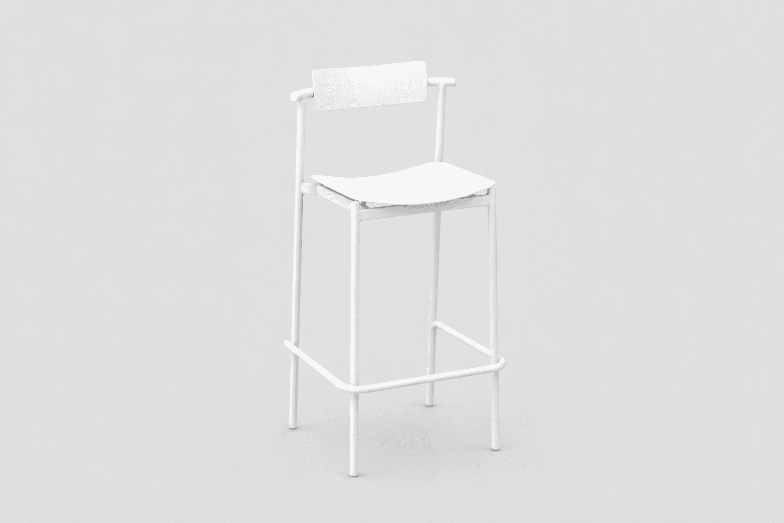 Banqueta de diseño para interiores y exteriores minimalistas.